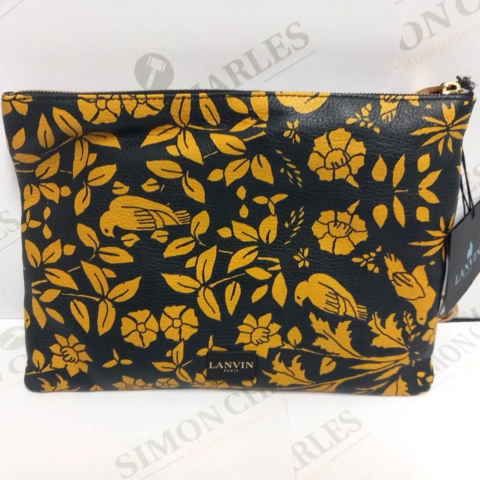 LANVIN PARIS RED ZIPPED POUCH 