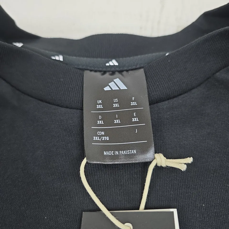 ADIDAS BLACK T SHIRT 3XL TAGGED