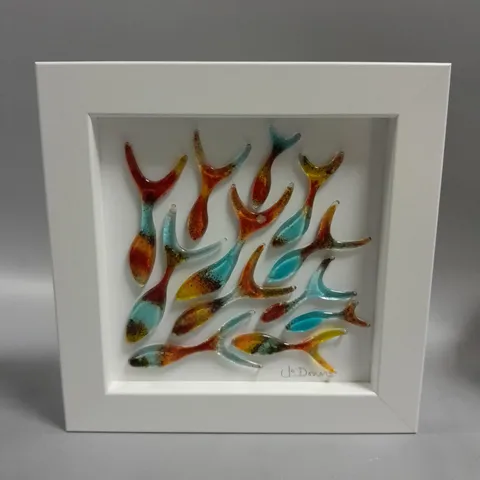 BOXED JO DOWNS INDIAN SUMMER FRAMED HANDMADE GLASS