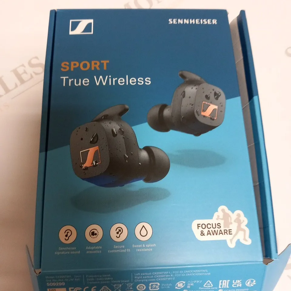 BOXED SENNHEISER SPORT TRUE WIRELESS IN EAR HEADPHONES