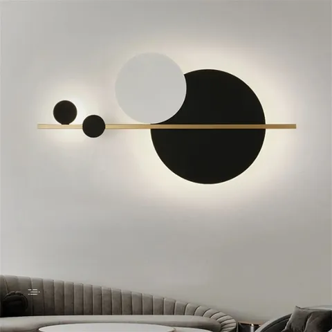 BOXED LED WALL LIGHT 30W METAL CIRCLES AND LINES LED WALL LAMP 