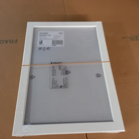 LOT OF 4 FISKBO 21X30CM WHITE PICTURE FRAMES