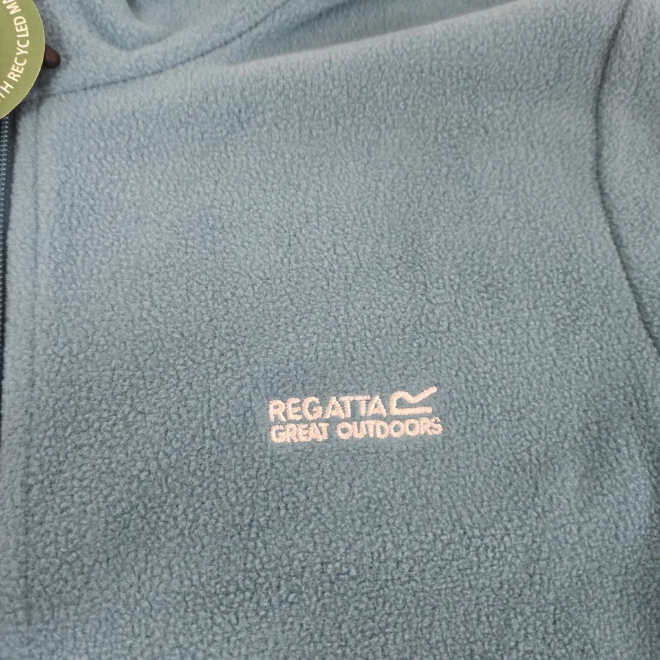 REGATTA GREAT OUTDOORS STORM BLUE FLEECE ZIP-NECK – UK 12