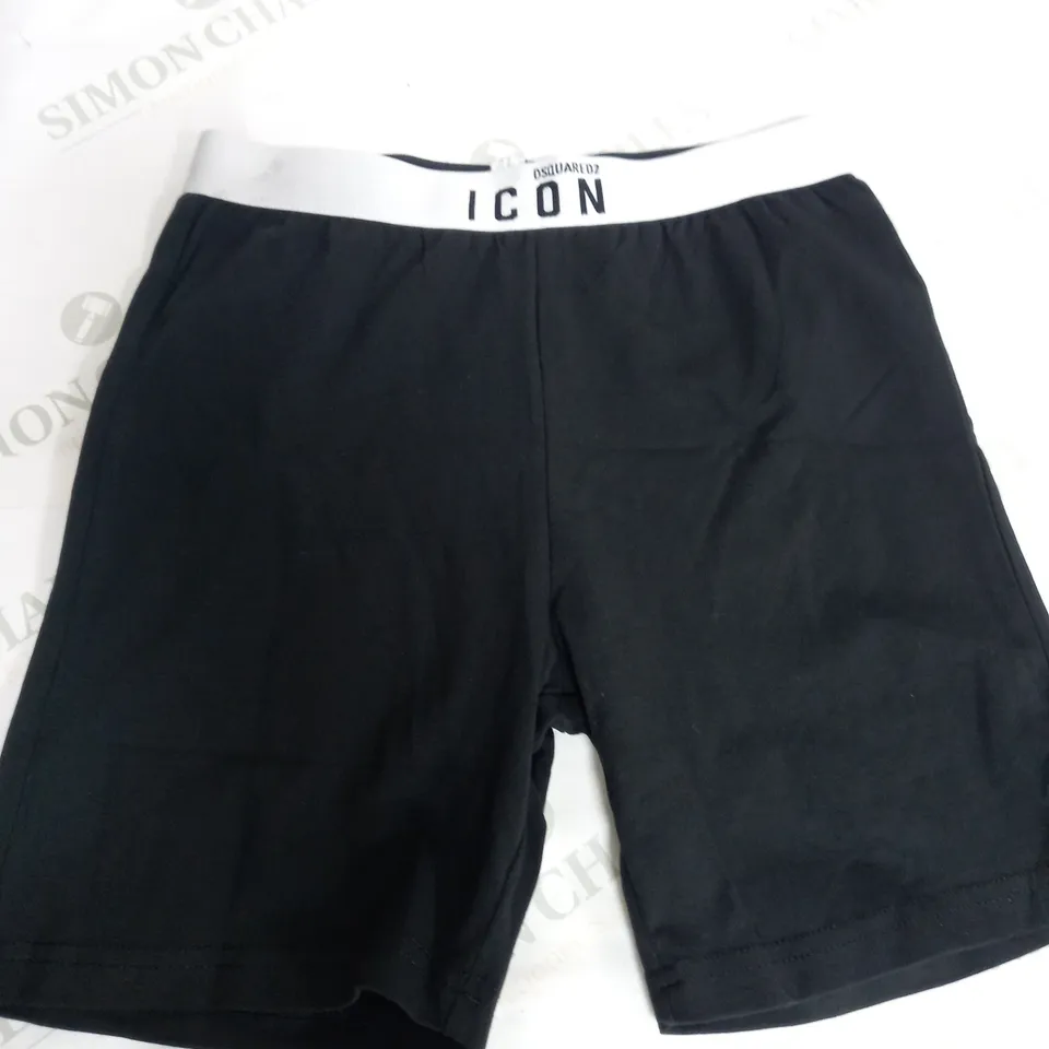 DSQUARED2 ICON SHORTS IN BLACK - 8 YEARS