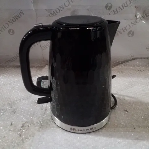 BOXED RUSSELL HOBBS HONEYCOMB BLACK KETTLE 