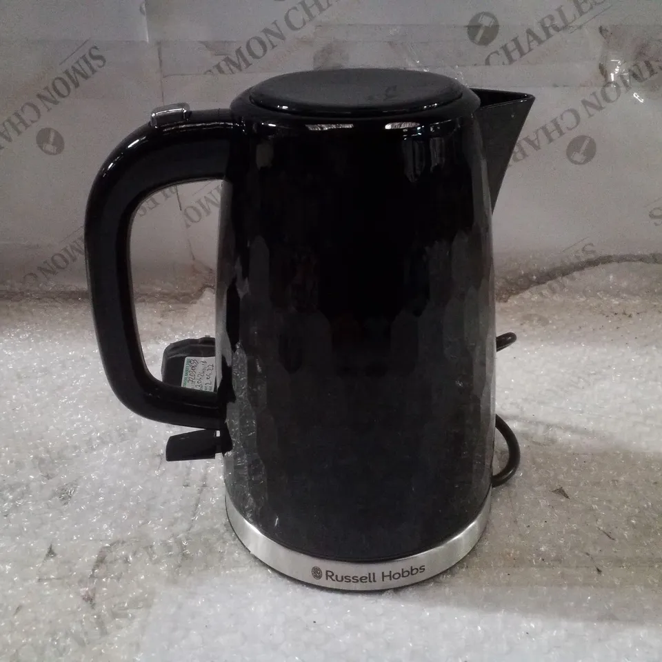 BOXED RUSSELL HOBBS HONEYCOMB BLACK KETTLE 