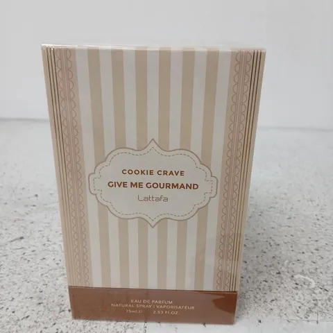 BOXED AND SEALED COOKIE CRAVE GIVE ME GOURMAND LATTAFA EAU DE PARFUM 75ML