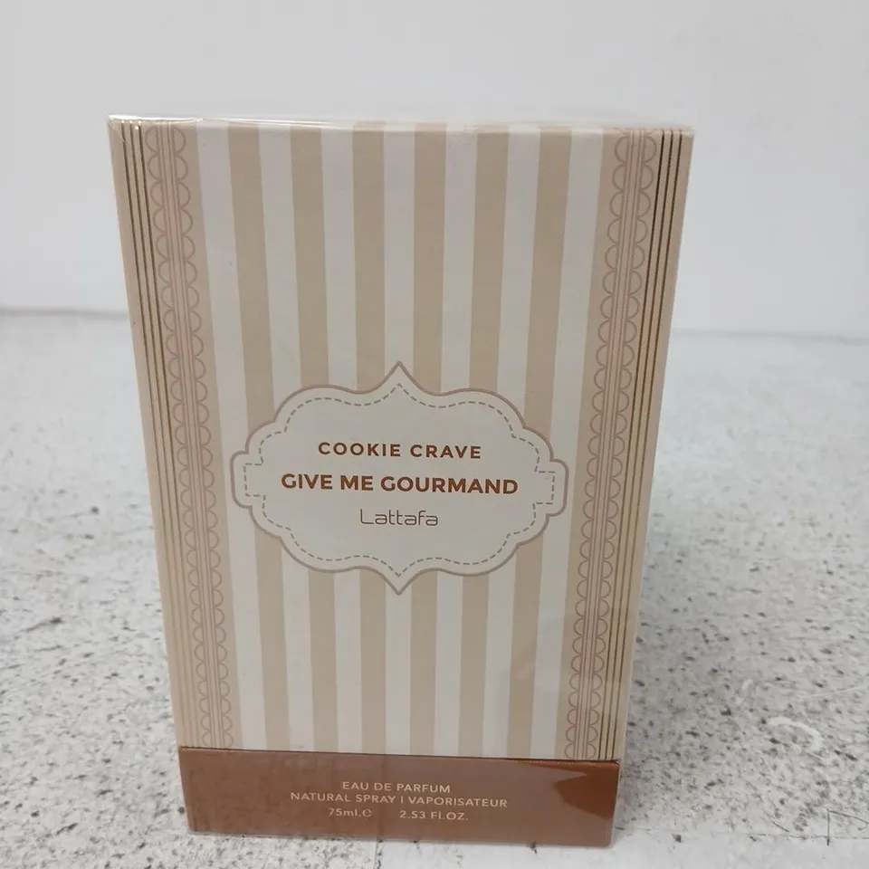 BOXED AND SEALED COOKIE CRAVE GIVE ME GOURMAND LATTAFA EAU DE PARFUM 75ML