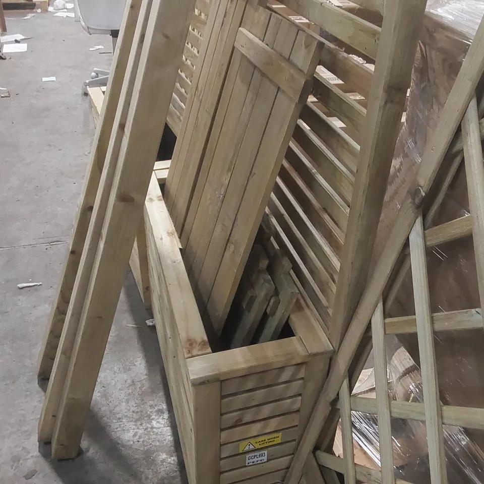 PAIR OF ROWLINSON WOODEN GARDEN PLANTERS -