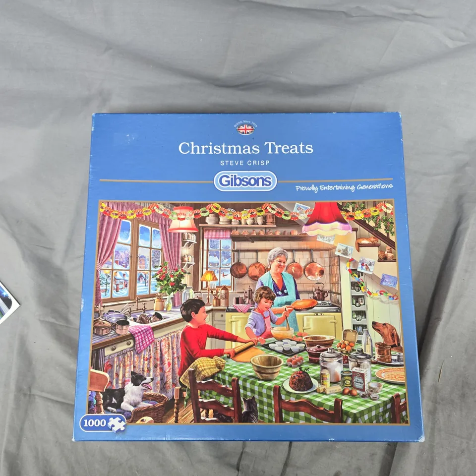 GIBSONS CHRISTMAS TREATS 1000-PIECE JIGSAW PUZZLE – STEVE CRISP ARTWORK