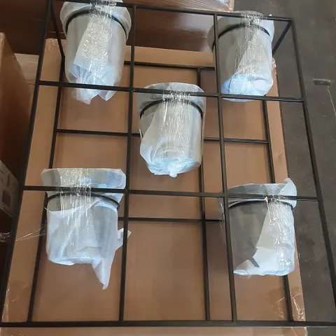 PALLET OF 10 BOXED BRAND NEW MY HOME STORIES 5 POT WALL PLANTER - BLACK (1 BOX)