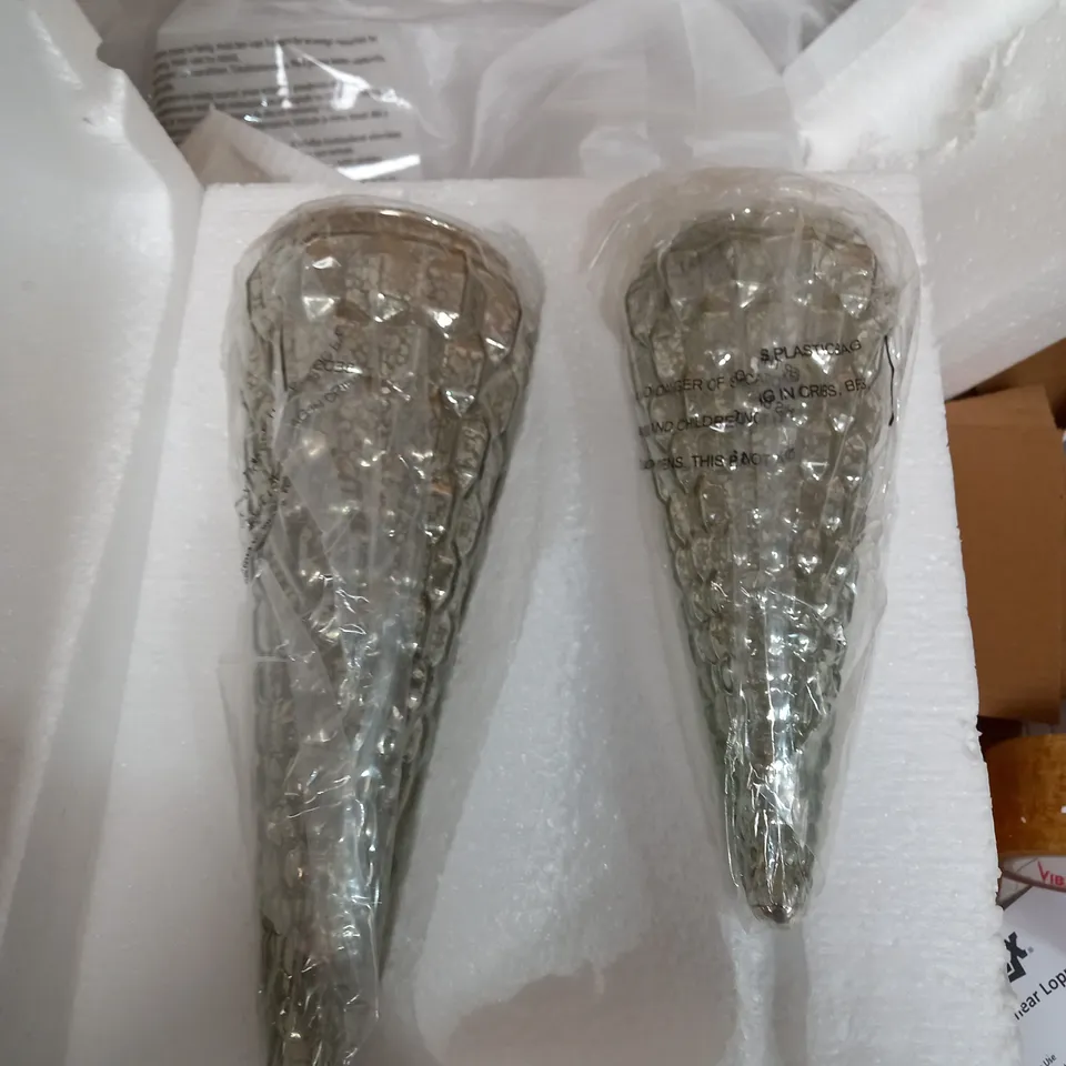 ALISON CORK SET OF MERCURY GLASS TREES
