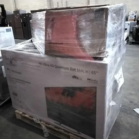 PALLET OF APPROXIMATELY 12 UNPROCESSED RAW RETURN MONITORS AND TELEVISIONS TO INCLUDE;