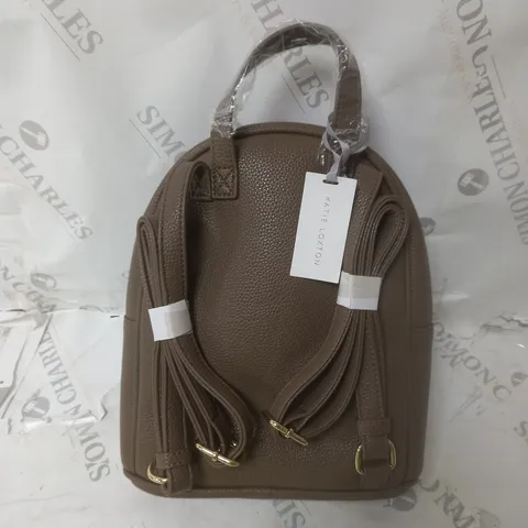 KATIE LOXTON FAUX LEATHER LIGHT BROWN MINATURE RUCK SACK
