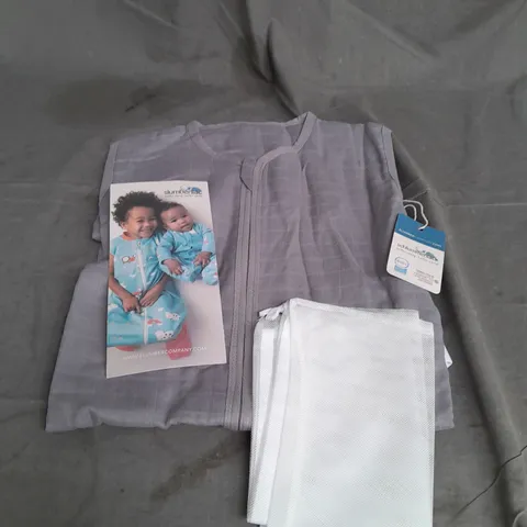 SLUMBERSAC BABY SLEEPSUIT 0.5 TOG IN GREY SIZE 3-4YRS