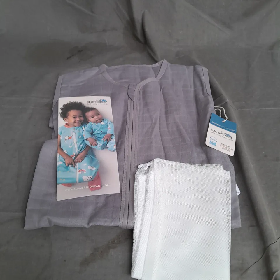 SLUMBERSAC BABY SLEEPSUIT 0.5 TOG IN GREY SIZE 3-4YRS