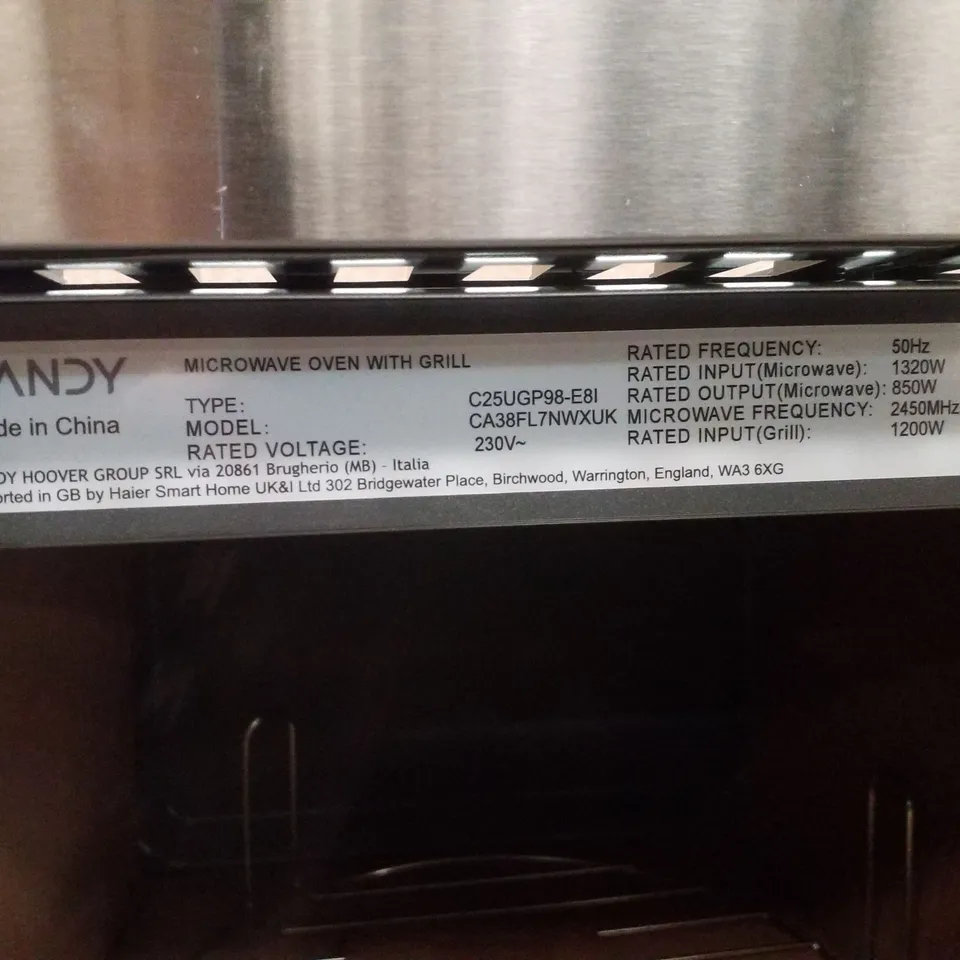 BOXED CANDY BUILT-IN MICROWAVE WITH GRILL, STAINLESS STEEL