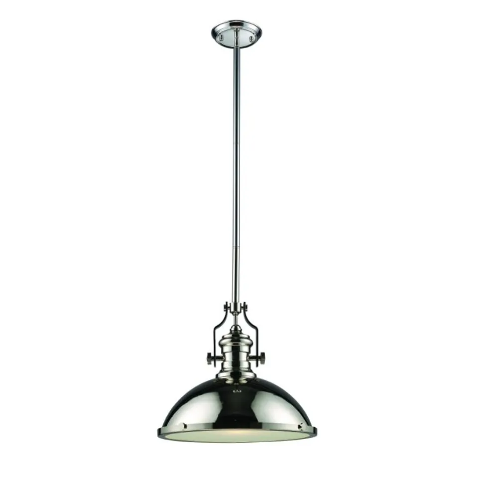 BOXED ELK CHADWICK 1-LIGHT PENDANT IN SATIN NICKEL 