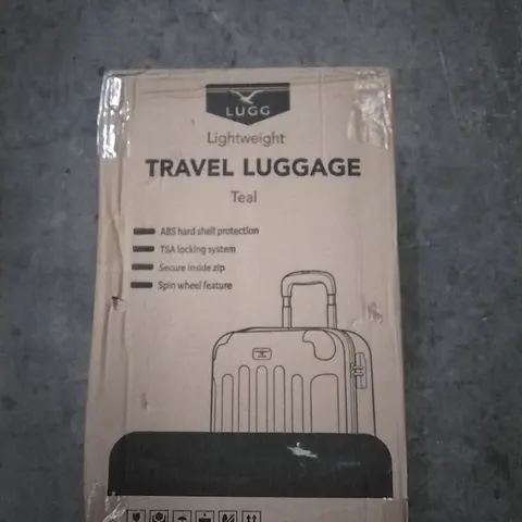 BOXED LUGG LIGHTWEIGHT TRAVEL LUGGAGE CASE - TEAL