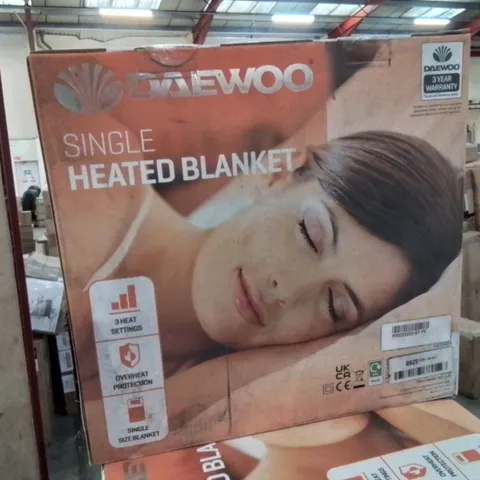 BOXED DAEWOO SINGLE HEATED BLANKET 
