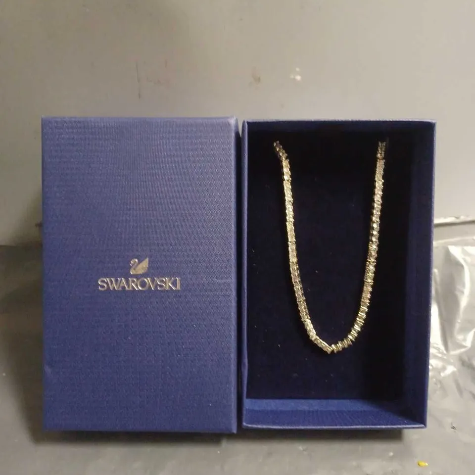 BOXED SWAROSKI SQUARE CUT NECKLACE 