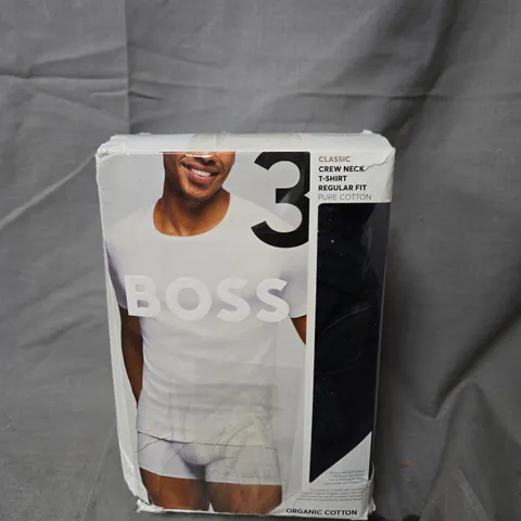 BOSS 3 PACK CLASSIC CREW T SHIRT - MEDIUM 