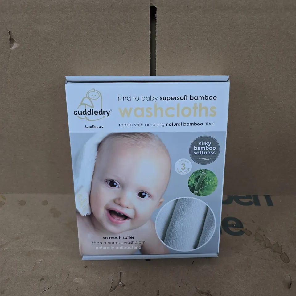 CUDDLEDRY SUPERSOFT BAMBOO WASHCLOTHS 