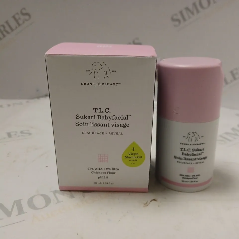 BOXED THE DRUNK ELEPHANT SUKARI BABYFACIAL™ | AHA/BHA EXFOLIATING FACE MASK (50ml)