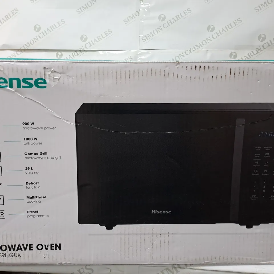BOXED HISENSE H29MOBS9HGUK 29-LITRE MICROWAVE RRP £169