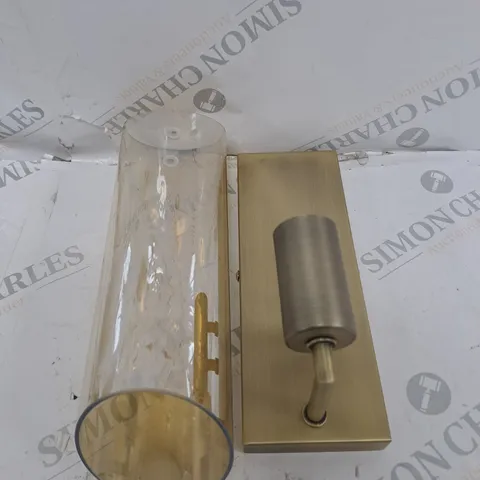BOXED JOHN LEWIS VISCOUNT WALL LIGHT MIRRORED GLASS SHADE MATT BRASS FINISH 