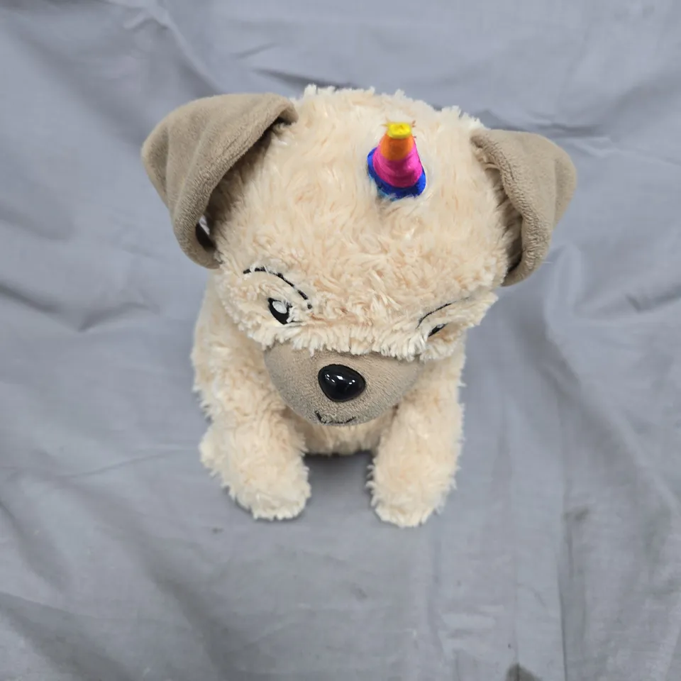 CREAM UNICORN-DOG PLUSH STUFFED TOY