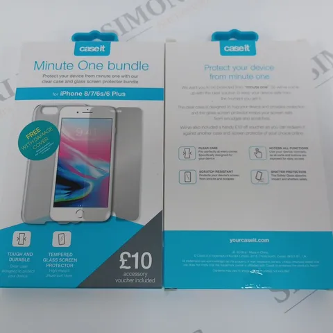 LOT OF APPROXIMATELY 46 CASE IT MINUTE ONE BUNDLE CLEAR CASES FOR IPHONE 8/7/6S/6 PLUS