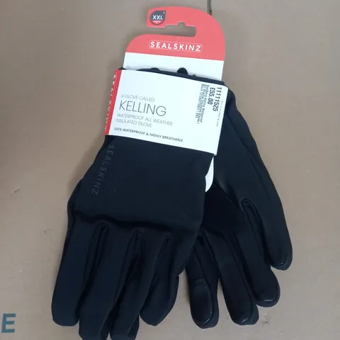 SEALSKINZ KELLING WATERPROOF INSULATEDGLOVES IN BLACK SIZE XXL