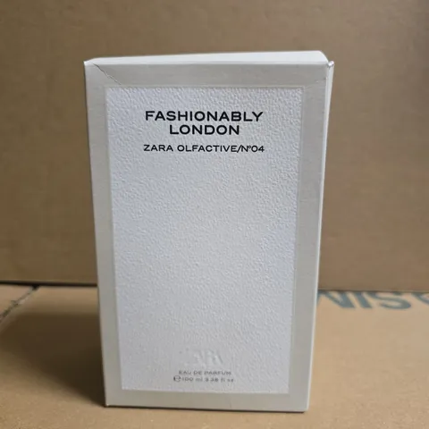 BOXED FASHIONABLY LONDON ZARA OLFACTIVE NO 04 EAU DE PARFUM 100ML