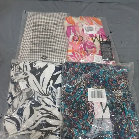 APPROXIMATELY 25 ASSORTED CLOTHING ITEMS TO INCLUDE TOPS, DRESSES , JACKETS ETC