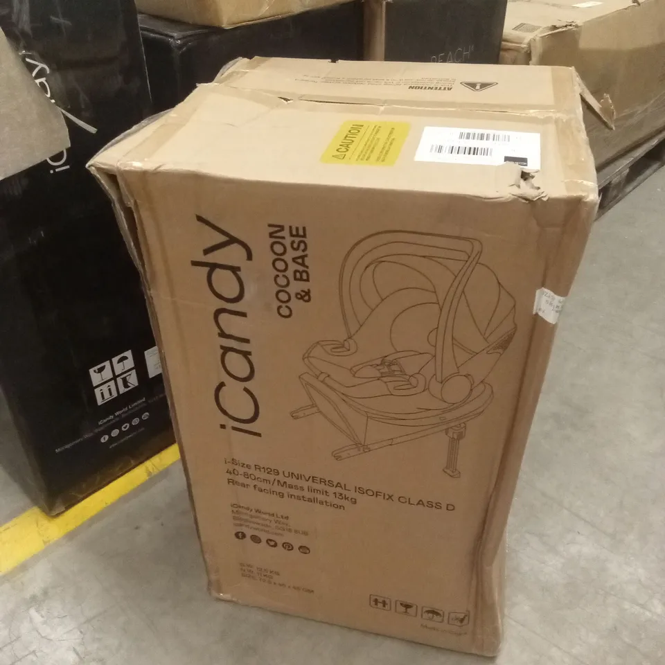 BOXED ICANDY COCOON CAR SEAT AND BASE (1 BOX)