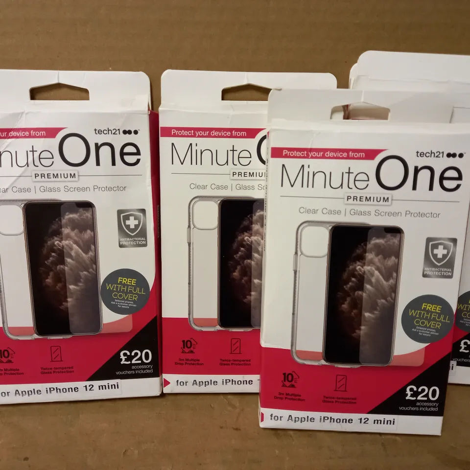 LOT OF 4 MINUTE ONE CLEAR CASES FOR IPHONE 12 MINI