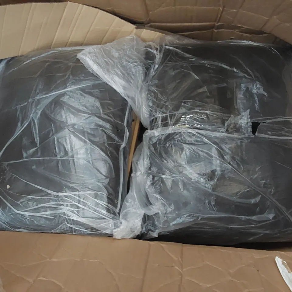 BOXED BLACK FAUX LEATHER CHAIR (1 BOX)