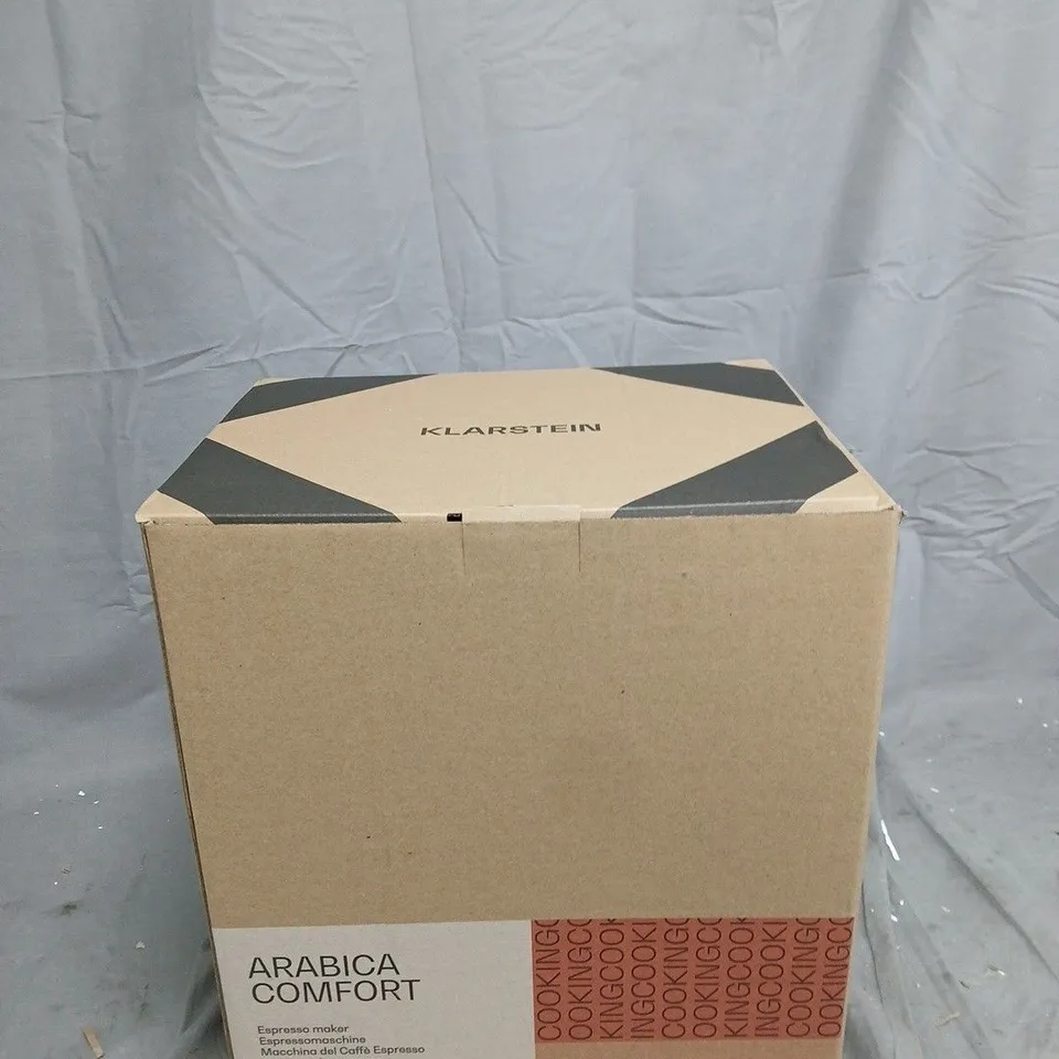 KLARSTEIN ARABICA COMFORT ESPRESSO MAKER – BOXED