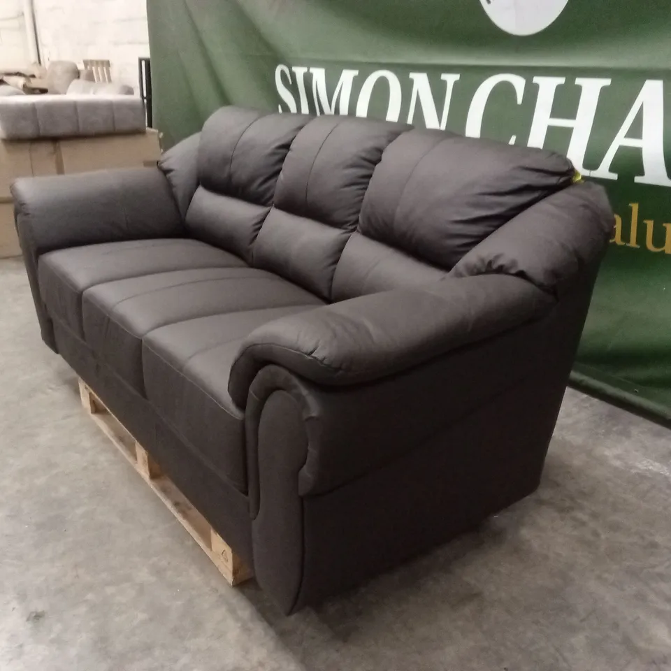 NAPLES ITALIAN LEATHER 3 SEATER SOFA RRP £1149
