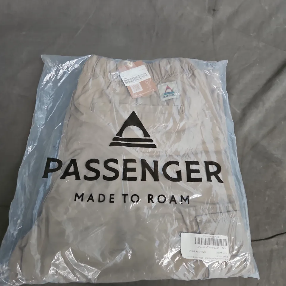 PASSENGER ADVENTURER CARGO TROUSERS – CHINCHILLA BROWN, UK 32/32