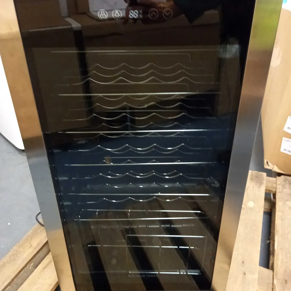 RUSSELL HOBBS RH34WC1 FREESTANDING WINE COOLER, 34 BOTTLE CAPACITY, BLACK - COLLECTION ONLY