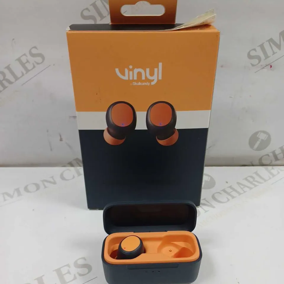 SKULL CANDY VINYL TRUE WIRELESS BLUETOOTH EARPHONES - ORANGE