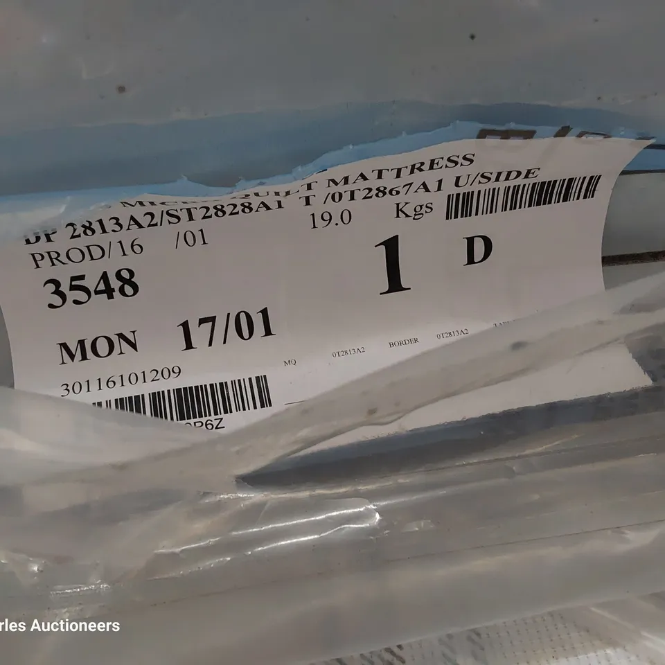 QUALITY BAGGED 4'6" DOUBLE MICRO QUILTED MATTRESS 