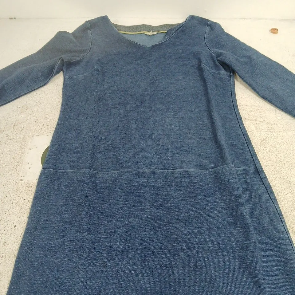 WHITE STUFF UK SIZE 10 DENIM DRESS - LONG SLEEVE
