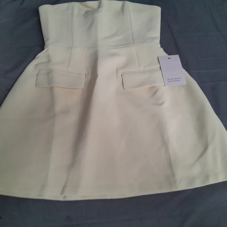ODDMUSE STRAPLESS DRESS IN LEMON - S