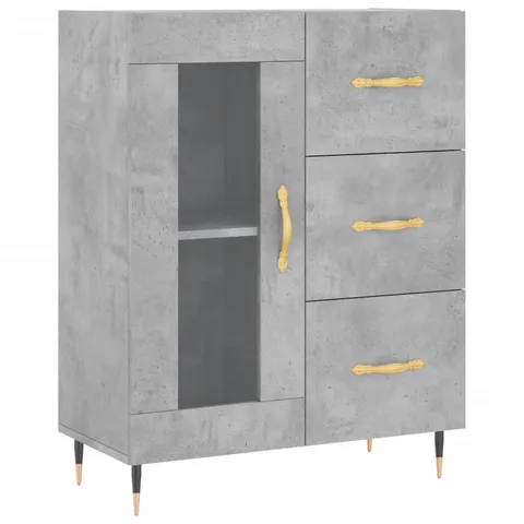 BOXED VIDAXL SIDEBOARD 69.5x34.0x90.0cm ENGINEERED WOOD - CONCRETE GREY (1 BOX)