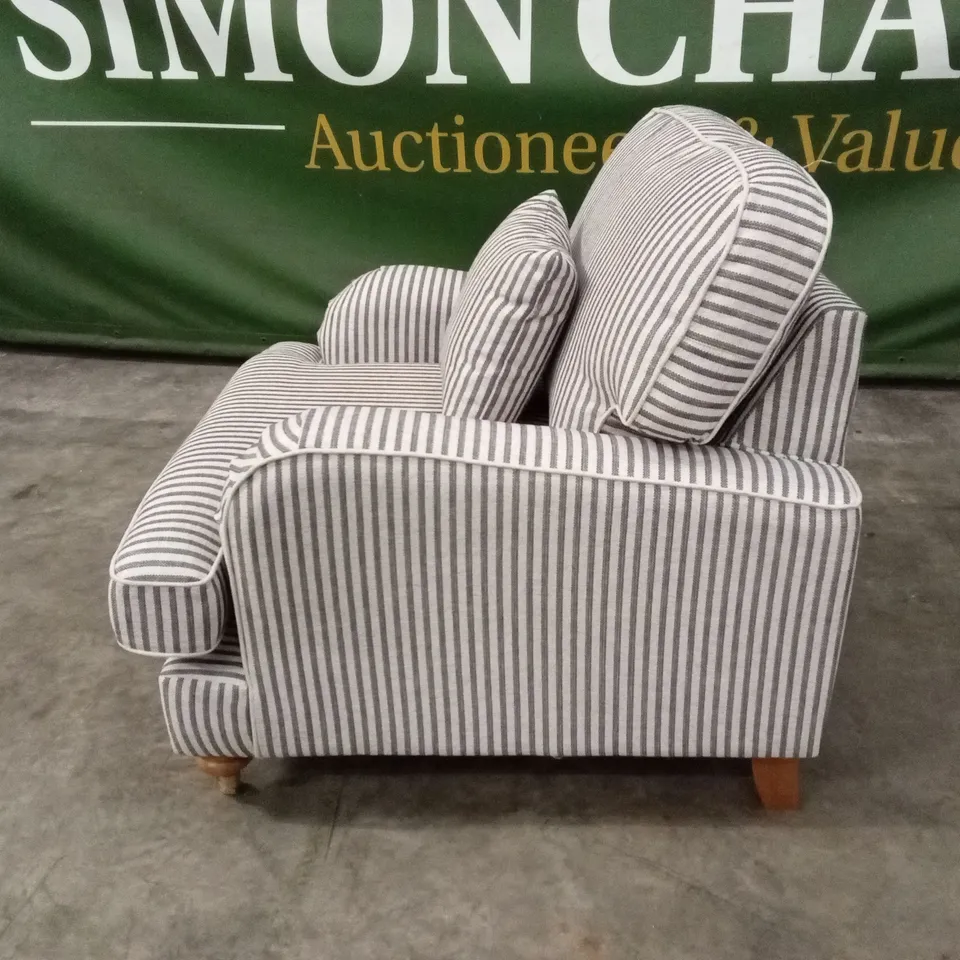 BAY STRIPE FABRIC ARMCHAIR RRP £749