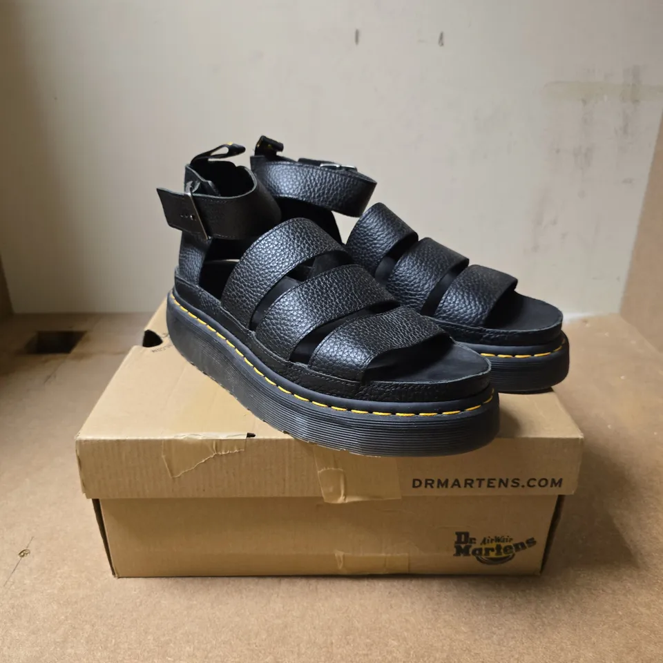 BOXED PAIR OF DR. MARTENS BLAIRE SANDALS – BLACK, UK 6