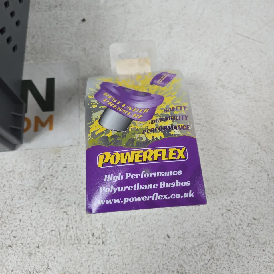 TOTE OF APPROXIMATELY 12 ASSORTED ITEMS TO INCLUDE: POWERFLEX BUSHES
